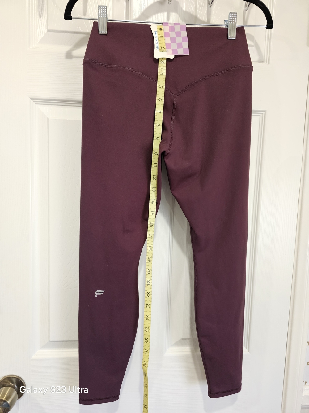 Fabletics PureLuxe High-Waist Maroon Leggings Small Short - Picture 5 of 13